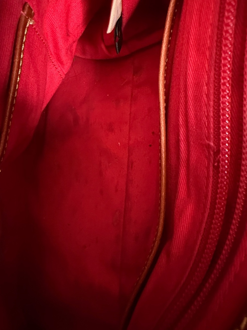 Dooney & Bourke Green Pebble Leather Satchel with Brown Trim and Tassel - Picture 4 of 9